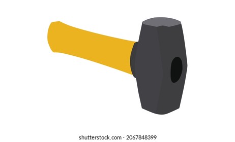 Sledge hammer, hammer, tool, hammer vector, Sledge hammer isolated on white background