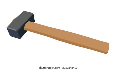 Sledge hammer, hammer, tool, hammer vector, Sledge hammer isolated on white background