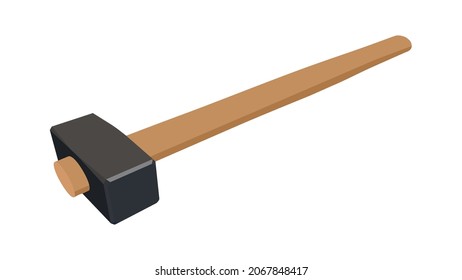 Sledge hammer, hammer, tool, hammer vector, Sledge hammer isolated on white background