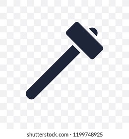 Sledge Hammer Transparent Icon. Sledge Hammer Symbol Design From Construction Collection. Simple Element Vector Illustration On Transparent Background.