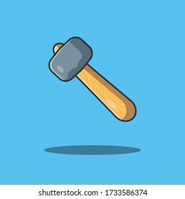 Sledge Hammer Vector Design Illustrations Cartoon Style Suitable Eb Landing Page, Banner, Flyer, Sticker, Wallpaper, Background