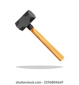 Sledge hammer vector isolated on white backrgound.