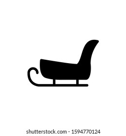 Sledge icon , best logo design simple business , clear logo new year holiday christmas sledge , logo pack for office modern company outline solid background