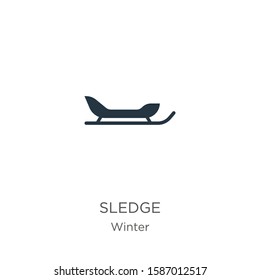 Sledge icon vector. Trendy flat sledge icon from winter collection isolated on white background. Vector illustration can be used for web and mobile graphic design, logo, eps10