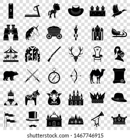Sledge icons set. Simple style of 36 sledge vector icons for web for any design
