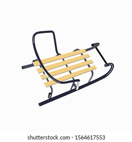 Sledge is on a white background