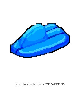 sledge sled snow game pixel art retro vector. bit sledge sled snow. old vintage illustration
