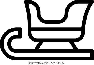 sledge, snow vector for download