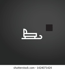 Sledge vector icon. Sledge concept stroke symbol design. Thin graphic elements vector illustration, outline pattern for your web site design, logo, UI. EPS 10.