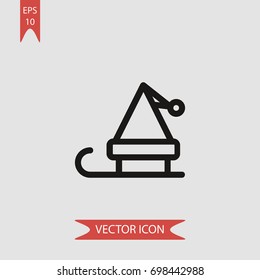 Sledge vector icon, illustration symbol