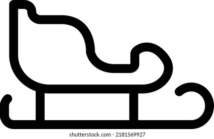 Sledge Vector illustration on a transparent background.Premium quality symmbols.Stroke vector icon for concept and graphic design.