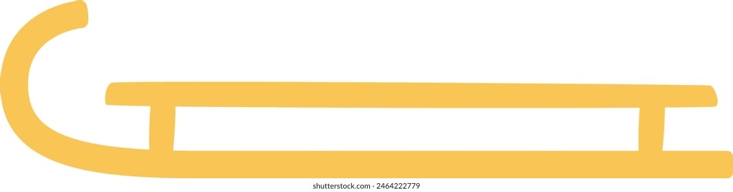 Sledge Winter Accessory Vector Illustration