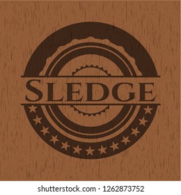 Sledge wooden emblem