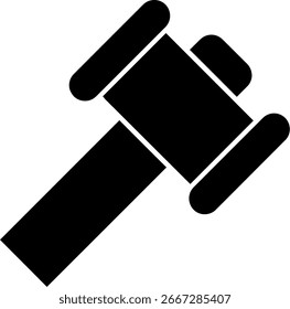 Sledgehammer Glyph Vector Icon Design