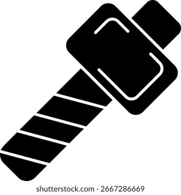 Sledgehammer Glyph Vector Icon Design