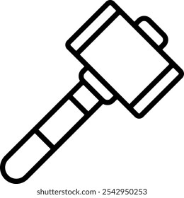 Icono de línea de herramientas de martillo