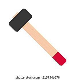 Sledgehammer Icon. Color Silhouette. Side View. Vector Simple Flat Graphic Illustration. Isolated Object On A White Background. Isolate.