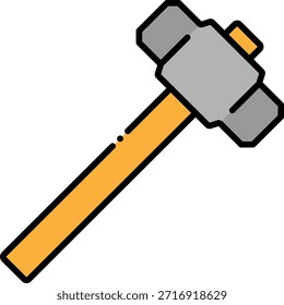 Ícone Sledgehammer, Ilustração da ferramenta de construção