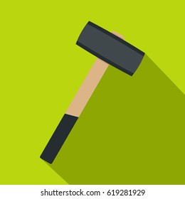 Sledgehammer icon. Flat illustration of sledgehammer vector icon for web