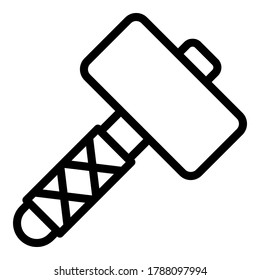Sledgehammer icon. Outline sledgehammer vector icon for web design isolated on white background