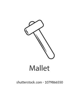 The sledgehammer icon icon. Simple element illustration. The sledgehammer icon symbol design from Construction collection set. Can be used in web and mobile on white background