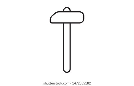 The Sledgehammer Icon. Sledgehammer Symbol. Flat Vector Illustration