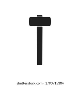 The Sledgehammer Icon. Sledgehammer Symbol. Flat Vector Illustration