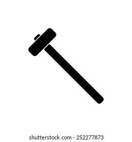 The Sledgehammer Icon. Sledgehammer Symbol. Flat Vector Illustration