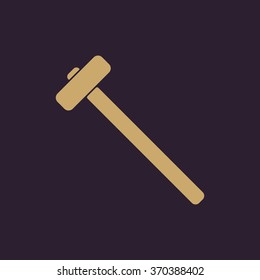 The sledgehammer icon. Sledgehammer symbol. Flat Vector illustration