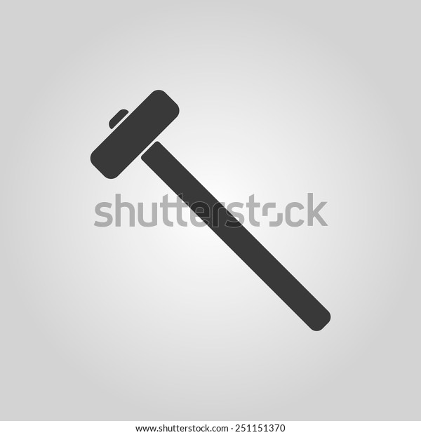 Sledgehammer Icon Sledgehammer Symbol Flat Vector Stock Vector Royalty