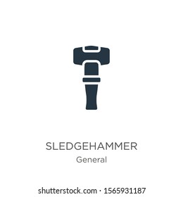 Sledgehammer icon vector. Trendy flat sledgehammer icon from general collection isolated on white background. Vector illustration can be used for web and mobile graphic design, logo, eps10