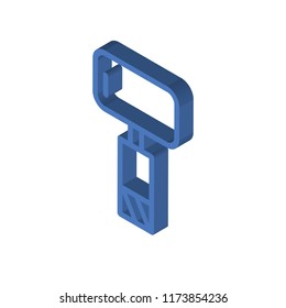Sledgehammer isometric left top view 3D icon