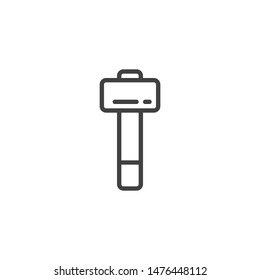 Sledgehammer line icon. linear style sign for mobile concept and web design. Hammer outline vector icon. Symbol, logo illustration. Vector graphics