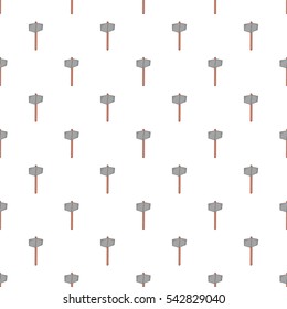 Sledgehammer pattern. Cartoon illustration of sledgehammer vector pattern for web