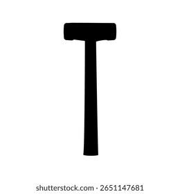 Sledgehammer silhueta ícone vetor ilustração plana no fundo branco.