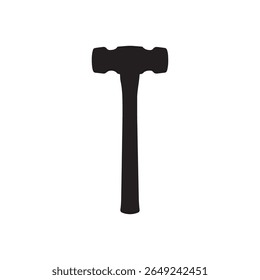 Projeto de ilustração plana vetor silhueta Sledgehammer isolado no fundo branco