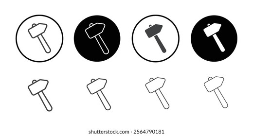 Sledgehammer tool icon simple vector symbol