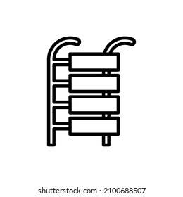 Sledges thin line icon. Winter entertaiment. Modern vector illustration.