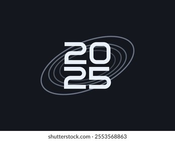 A sleek 2025 design with a modern, minimalist touch. Ideal for New Year posters, event decorations, social media posts, promotions, websites, or creative backgrounds to elevate your content!