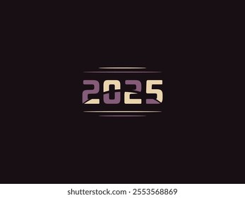 A sleek 2025 design with a modern, minimalist touch. Ideal for New Year posters, event decorations, social media posts, promotions, websites, or creative backgrounds to elevate your content!