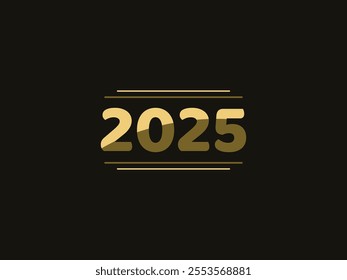 A sleek 2025 design with a modern, minimalist touch. Ideal for New Year posters, event decorations, social media posts, promotions, websites, or creative backgrounds to elevate your content!