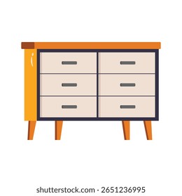 Um ícone 2d elegante de design de console de gaveta