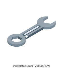 Sleek 3d style icon of open-end spanner tool