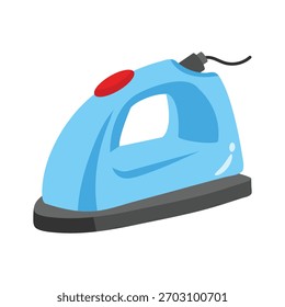 Elegante icono de estilo 3d de máquina de prensa de hierro de vapor