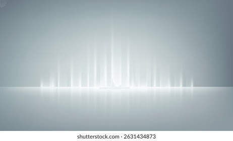 Sleek abstract background with bright vertical light streaks on a reflective surface, evoking modern technology and futuristic energy. Perfect for tech, corporate, or innovation projects