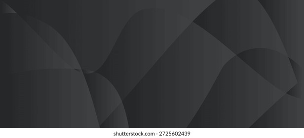 Fondo abstracto elegante con capas translúcidas de color gris oscuro y negro. Un diseño versátil para proyectos modernos, profesionales y sofisticados.