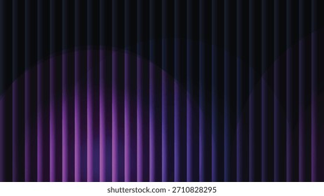 A sleek abstract background with dark vertical lines and vibrant purple-blue gradient, ideal for digital use, isolated on white background.