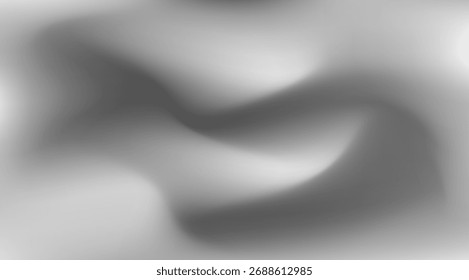 Um plano de fundo abstrato elegante com um gradiente de cinzas e brancos suaves, criando formas suaves e fluidas e uma estética moderna e minimalista para aplicações de design versáteis