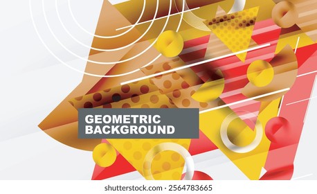 Sleek abstract background - layered triangles with vibrant gradient tones. Semi-transparent shapes add depth and contemporary aesthetic