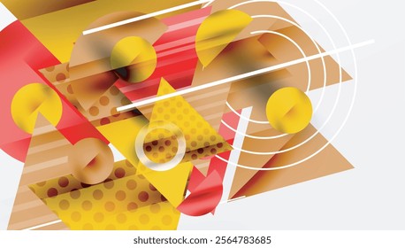 Sleek abstract background - layered triangles with vibrant gradient tones. Semi-transparent shapes add depth and contemporary aesthetic